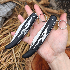 Chất lượng cao tùy chỉnh gấp Pocket Knife với cao su xử lý dao Nhà sản xuất và xuất khẩu - Product Image 5