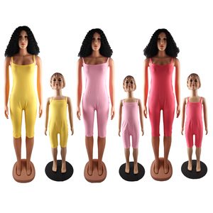 2021 New Women and Girl Sling Shorts Jumpsuit Mommy and Me Outfits Pajamas <strong>Family</strong> Kids <strong>Onesie</strong> <strong>Matching</strong> Parent-child Outfits - Product Image 5