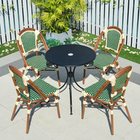 Chaise de balcon décontractée en rotin XY pour extérieur, table moderne et simple de style français pour café, restaurant, cour/hôpital, design français