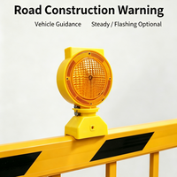 Feu de signalisation solaire de sécurité pour travaux routiers, cône de signalisation routière, lampe clignotante étanche, lumière LED d'urgence
