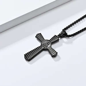 Pendentif Croix d'Exorcisme de Saint Benoît 2026 pour Hommes, ZIRCON, Acier Inoxydable 316, Plaqué Argent/Or, Anti-ternissement, Étanche, Religieux <span class=keywords><strong>Catholique</strong></span> - Product Image 6