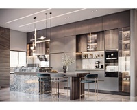 Étagère coulissante contemporaine imperméable pour rangement mural supérieur de cuisine