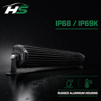 En stock, barre lumineuse LED HSSH brevetée sans vis, 10 pouces, double rangée, RGB et blanc Trinity, IP68 IP69K, pour voitures tout-terrain