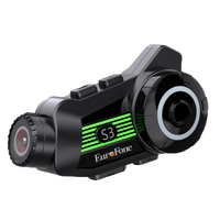 Casque de moto EuroFone ABS pour interphone 5.1, portée 1000m, sans fil, étanche, pour 6 motards, WIFI, capture vidéo 1080P, garantie 12 mois
