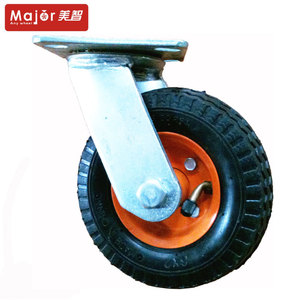 Roda de borracha pneumática pequena de <span class=keywords><strong>6</strong></span> polegadas, roda fixa inflável 6x2 - Product Image 3