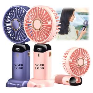 0728 Refined Design Equipped Rechargeable <b>Foldable</b> 1200mah Bright Color Mini Portable Handheld & <b>Desk</b> Fan - Product Image 2