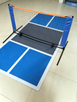 5ft Mini Pickleball Kort Seti Sessiz Mat Taşınabilir File Katlanabilir Hava Koşullarına Dayanıklı Özel Logo Eğlence Antrenman Fabrikası
