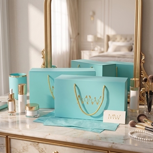 Caja Cosmética Magnética de Lujo con Asa, Empaque de Belleza Premium, Caja de Regalo de Papel con Logotipo Impreso, Fabricante OEM ODM - Product Image 3