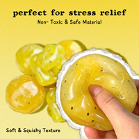 Balle sensorielle ronde souple et moelleuse en forme de pastèque, remplie de slush, pour soulager le stress, nouveauté à presser