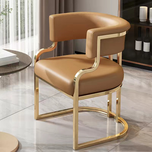 Z Light Luxury Dining <b>Chairs</b> Home <b>Makeup</b> <b>Chairs</b> Hotel Reception Sales Offices Negotiation for Sofas Nail Salon Backrests - Product Image 3