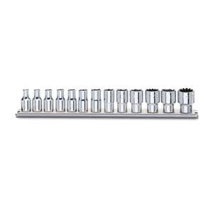 BETA - 009001750 Set avec 13 douilles à verrouillage de vitesse chromées de 1/4 ''-EAN 8054809152172 RATCHET AND SOCKET SETS 1/4" - Product Image 1