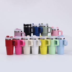 Vaso Térmico de Acero Inoxidable 304 de 14 oz, Aislado al Vacío, Doble Capa, con Asa, Gran Capacidad, para Bebidas Frías, Uso en Exteriores y Automóvil - Product Image 2
