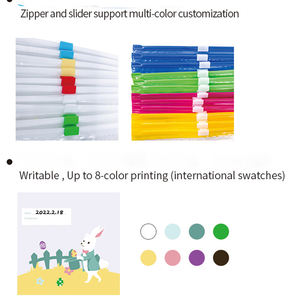 AIUDO Eco Friendly Zipper Logo personnalisé Congélateur étanche <span class=keywords><strong>réutilisable</strong></span> de qualité alimentaire Snack Sandwich Congélateur Slider <span class=keywords><strong>Sac</strong></span> à fermeture éclair imprimé - Product Image 5