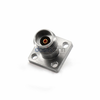 Conector Coaxial de Alta Frecuencia de 2.92 mm, Conector de Panel de 40G con Brida de Cuatro Orificios para Montaje Pasante