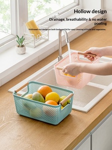 Multifunctional Hollow Stackable <strong>Storage</strong> <strong>Basket</strong> Minimalist Design for Bathroom Desktop Kitchen Fruit Vegetable <strong>Storage</strong> - Product Image 5