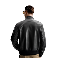 Jaket kulit Pu pria anti air, jaket kulit Pu pria, jaket kulit anti angin, ritsleting, jaket anti air, halus, kualitas tinggi