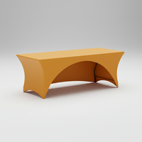 Nappe de table en polyester imprimée numériquement sur mesure, style festif doux, pour mariage, salon professionnel, stand, décoration de table