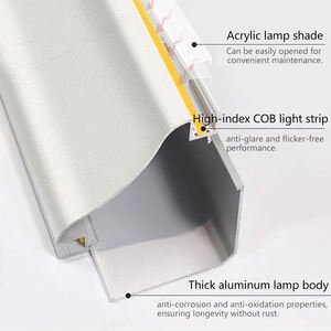 Fabricant direct, luminaire linéaire triangulaire à LED série 6000, sur mesure, moderne, blanc, carré, en aluminium, pour villa, hôtel - Product Image 3