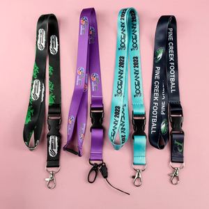 Designer Sublimated Printing Blank Neck Id Badge Card Holder Anime Woven Satin Nylon <b>Polyester</b> Custom <b>Lanyards</b> with logo Custom - Product Image 3