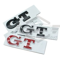Autocollant 3D en métal GTI pour carrosserie de voiture, emblème de porte latérale, de fenêtre, de carrosserie pour Volkswagen VW GTI GOLF Polo Tiguan TOURAN CADDY