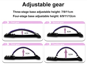 Dispositivo ortopédico de 4 niveles ajustable superior, tablero de soporte Lumbar inferior, masajeador para aliviar el dolor, camilla de espalda, galleta - Product Image 5