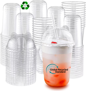 Gobelets <span class=keywords><strong>en</strong></span> <span class=keywords><strong>Plastique</strong></span> Jetables <span class=keywords><strong>de</strong></span> 16oz avec Couvercles Dômes et Pailles – <span class=keywords><strong>Lot</strong></span> <span class=keywords><strong>de</strong></span> 50 Clairs pour Café Glacé, Jus, Boissons, Fêtes et Pique-niques <span class=keywords><strong>en</strong></span> Extérieur - Product Image 1
