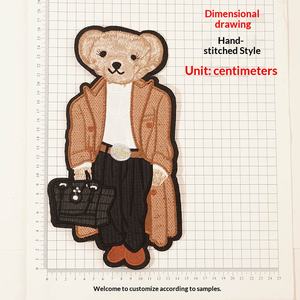 Nouveautés Automne/Hiver 2026 : Grandes Broderies d'Ours Mignons pour Vêtements, Style Tendance de Marque, Écussons Cousus Main - Product Image 2