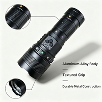 Lampe torche LED rechargeable zoomable avec indicateur de puissance, lampe tactique pour la randonnée en plein air et les secours