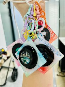 Llavero Giratorio Acrílico Personalizado para Grabar CD, Minicaja <span class=keywords><strong>de</strong></span> Música Acrílica, Llavero Kpop, Álbum, Grabar <span class=keywords><strong>Spotify</strong></span>, Canción, Encantos Acrílicos - Product Image 6