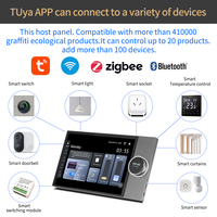 Système de musique d'ambiance intelligent Tuya 10 pouces, 8*30W, avec haut-parleurs de plafond super puissants et amplificateur mural à panneau de commande central intelligent