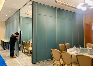 Tùy chỉnh khung nhôm trượt gấp Gỗ Acoustic di chuyển tường phân vùng khách sạn trường/kho tạm thời di động - Product Image 2