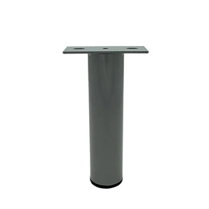 Furniture <b>Leg</b> Cylindrical Adjustable <b>Sofa</b> Cabinet Coffee Table TV <b>Legs</b> 50mm60mm Chrome Black Silver Gray Cold Rolled Steel - Product Image 3