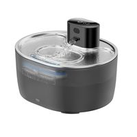 Distributeur d'eau automatique pour animaux de compagnie en acier inoxydable 304, ovale, avec écran LCD, élégant, étanche, design détachable pour chats et chiens