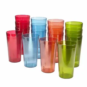 Hot Sell Cafe 20 ounce Break Resistant Plastic Restaurant Style Beverage Tumblers Indoor and Outdoor Use