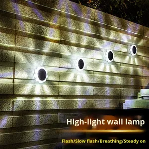 Lámpara Solar LED de Pared 2025, Nueva, con Clasificación IP55, 3500K Blanco Cálido, Control Inductivo, Material ABS, para Decoración de Jardín, Hogar y Exteriores - Product Image 1