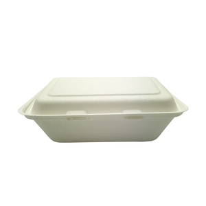 Bagasse Box Bagasse Box PFAS Free 600ml Sugarcane Bagasse Take Out Food Container To Go Box Biodegradable Clamshell