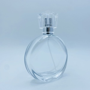 Botellas de Perfume de Vidrio Transparente de 30ml/70ml con Tapa de Plástico para Dispensar Fragancias, Frascos de Vidrio Redondos para Cuidado Personal - Product Image 6