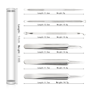 VH Sell Kit d'outils professionnels pour l'<span class=keywords><strong>extraction</strong></span> de points noirs, de boutons, de comédons blancs et d'imperfections, aiguille à acné pour le visage et le <span class=keywords><strong>nez</strong></span> - Product Image 3