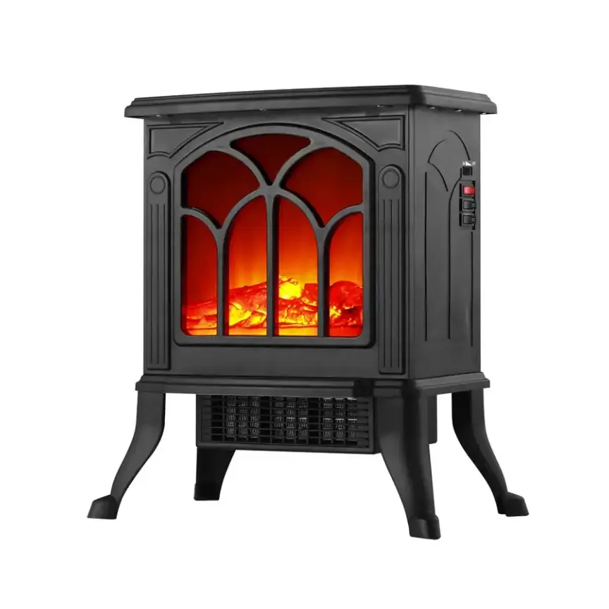 Indoor Home Space Portable Fast Heating Electric Heater Black Space Fireplace Stove Heater Of Hot Sale Cold Winter For Home Room