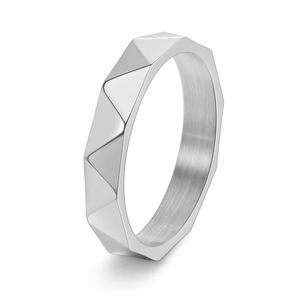 Anillo de oro de 18 quilates con diamantes personalizados de 4 mm de ancho, diseño de cruz, para hombre y mujer, joyería floral, suministro transfronterizo. - Product Image 5