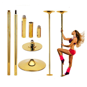 Poste de baile extraíble dorado 45mm/tubo de baile de fitness portátil poste de ejercicio deportivo poste de vuelo aéreo de baile de yoga - Product Image 1