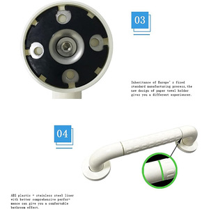 Barras de Apoyo Nagashin de 30cm, 40cm y 50cm, Blancas y Amarillas, Antideslizantes, para Baño, Montaje en Pared, Pasamanos para Discapacitados, Seguridad en Pasillos - Product Image 3