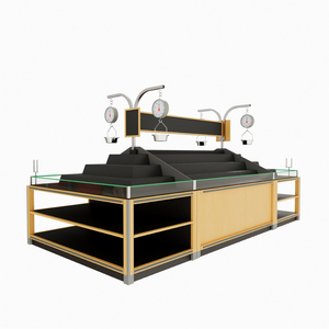 Exhibidor de Verduras para Supermercado de Doble Cara, de Metal y Madera, con Capacidad para Pesar Productos, Tamaño Personalizado, con 3 Estantes - Product Image 6