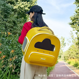 V'Store Pet Cartoon Cloud <b>Backpack</b> Carrier Oxford Material Breathable Zipper Closure for <b>Cats</b> Green Color - Product Image 6