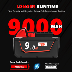 VICTPOWER 18V 9.0Ah Li-ion <b>Battery</b> Replacement for Milwaukee M18 Cordless Power Tools 200+ Tools Compatible OEM ODM - Product Image 3