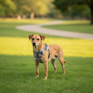 Imbracatura per animali domestici in lino di taglia media con cinturino pettorale e chiusura con coulisse - Product Image 2