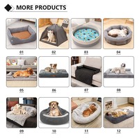 Lit pliable pour humains et chiens, 2 en 1, apaisant, taille humaine, grand lit pour chiens, convient aux familles d'animaux de compagnie, avec matelas de soutien en mousse à œufs