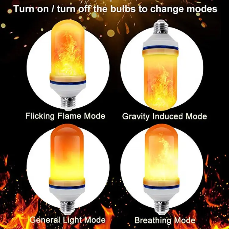 LED Flame Effect Bulb E26 Base LED Bulb Flame Light for Festive / Hotel / Bar Party Decoration