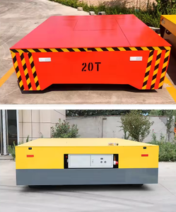 Carrello per carrello di trasferimento ferroviario elettrico piatto ad alta velocità industriale motorizzato da 10 tonnellate con telecomando senza fili - Product Image 1