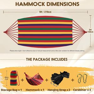 Hamac en toile pliable à prix d'usine, balançoire suspendue portable pour camping en extérieur, vente en gros - Product Image 3